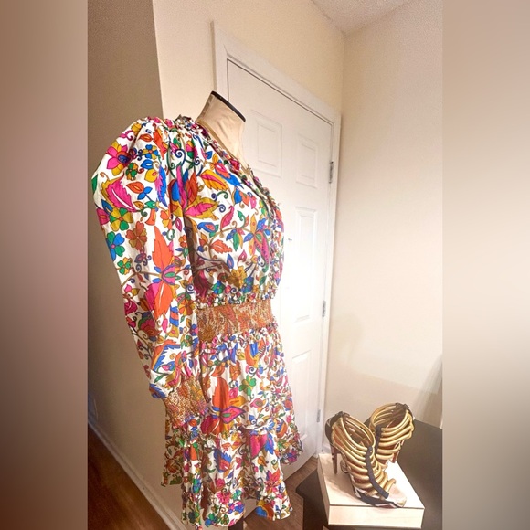 House of Harlow 1960: Nicole Richie Ruffle Balloon Sleeve Dress-NWOT - Picture 4 of 9